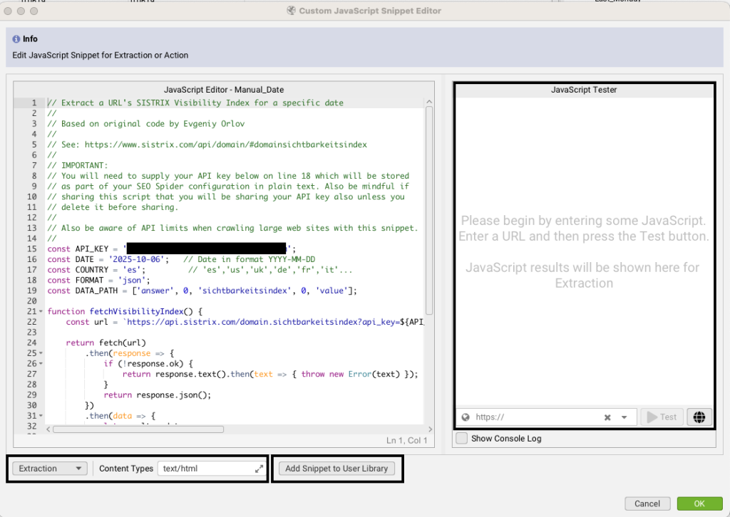js snippet